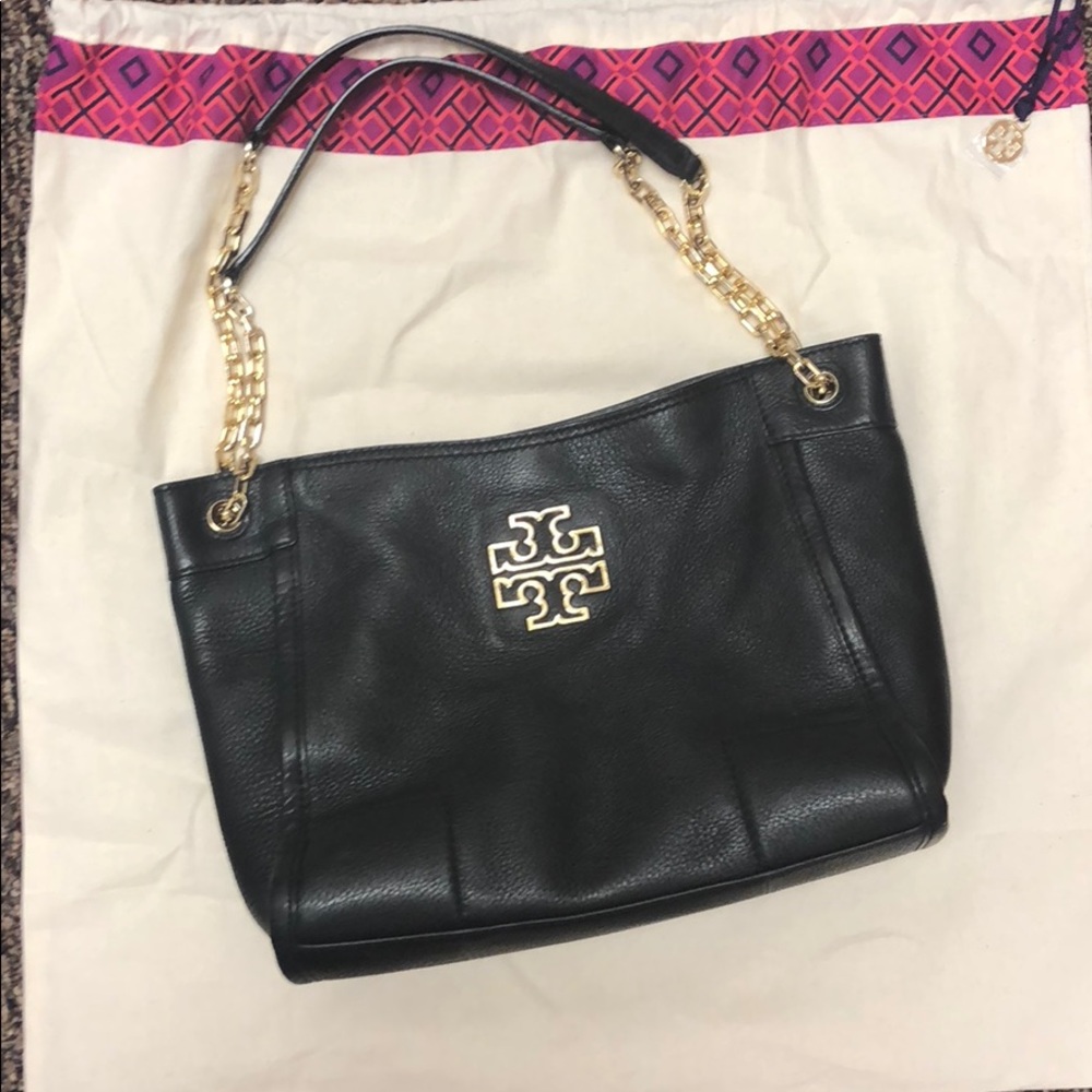 Tory Burch Slouchy Britten Tote 100% AUTHENTIC